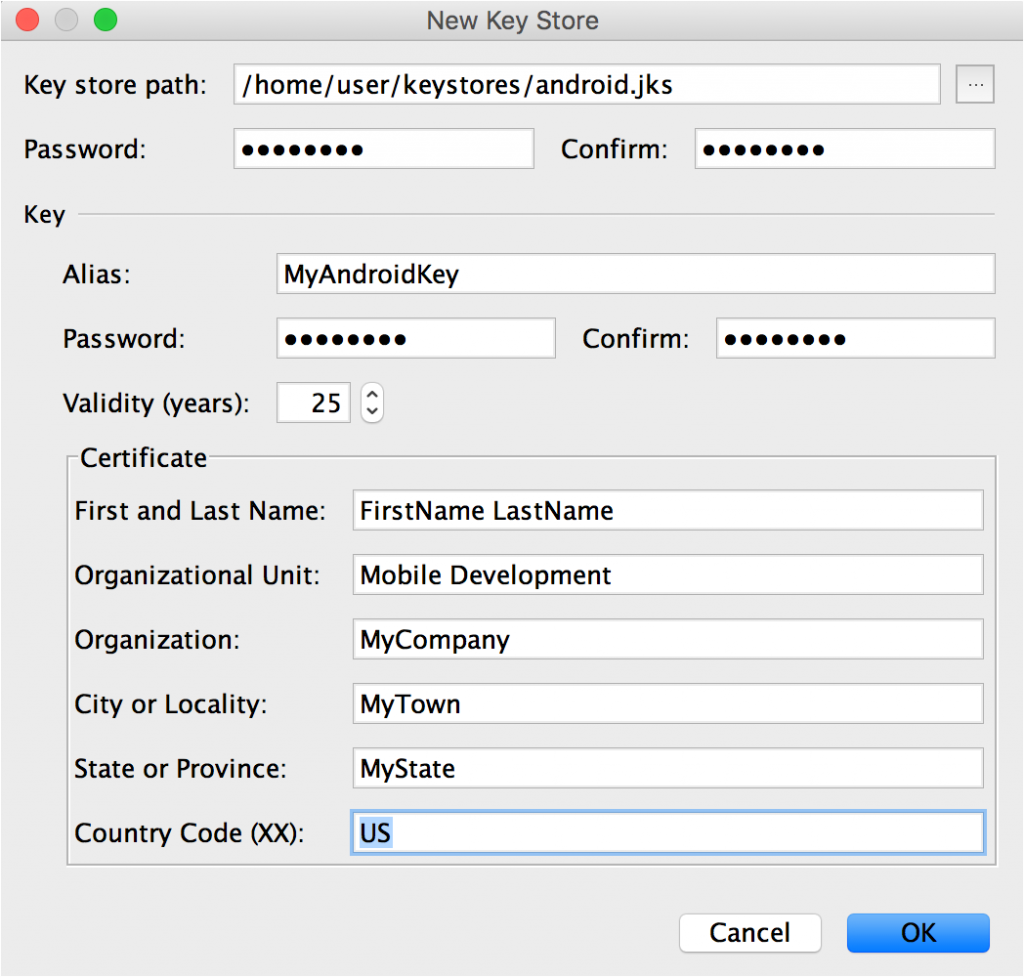 Keystore key. Keystore. JKS Формат. Enter a Path to Store the temporary files created by Staging.